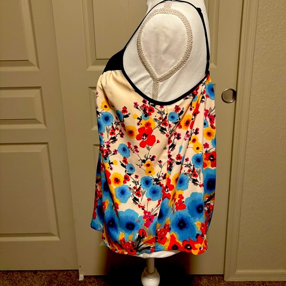 LC Lauren Conrad Floral Camisole - Blue and Red Women’s Size Large - Picture 7 of 7